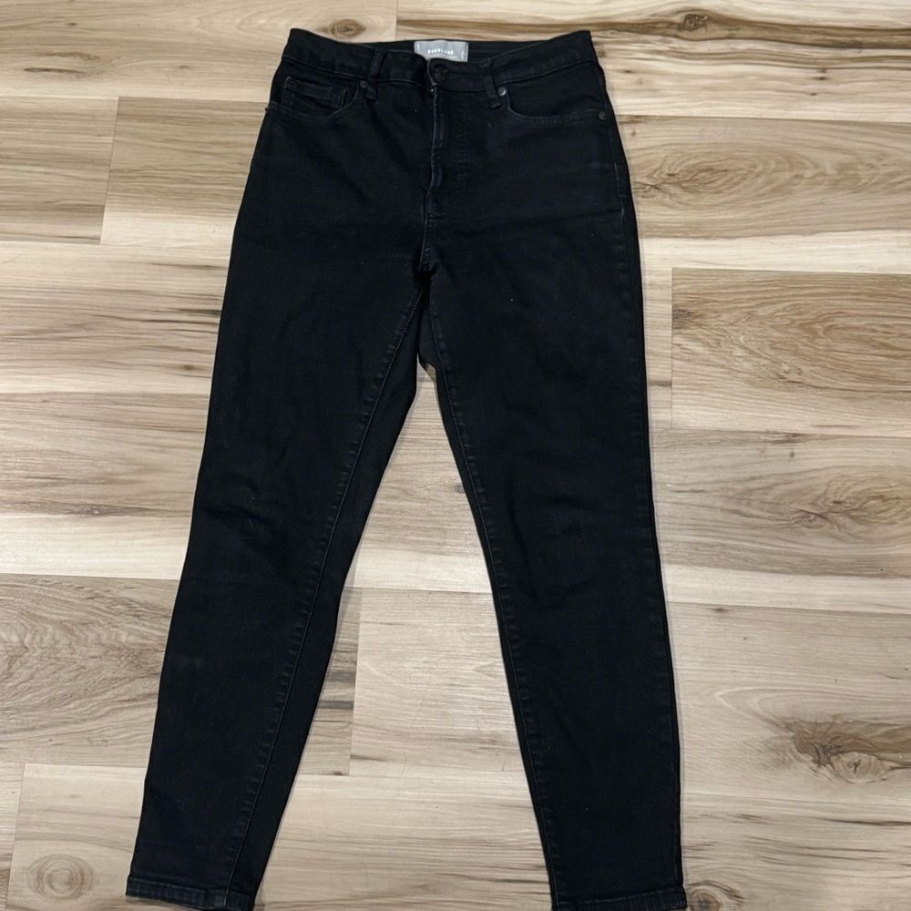 Everlane The Curvy High Rise Skinny Crop Jeans Black Women’s 26